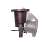 GloboStar® GARDELINI 61484 Καρφωτό Κινούμενο Φωτιστικό Σποτ Κήπου με Ντουί 1 x GU10 VDE Certified AC 220-240V Αδιάβροχο IP65 - Σώμα Αλουμινίου & Υψηλής Αντοχής Tempered Glass & Μ40cm VDE Καλώδιο Σύνδεσης - Φ10 x Υ30cm - Καφέ Εφέ Σκουριάς - 5 Χρόνια Εγγύησ