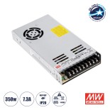 GloboStar® LRS-350-48 61532 MEANWELL Ρυθμιζόμενο Μεταλλικό Τροφοδοτικό PELV για Προϊόντα LED 350W 7.3A - AC 220-240V σε DC 48V - Ρυθμιζόμενο από 43.2VDC έως 52.8VDC - IP20 Μ21.5 x Π11.5 x Υ3cm - 3 Years Warranty