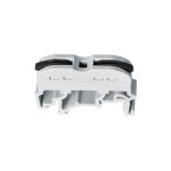 GloboStar® FAST-CONNECT 69901 Μονή Κλέμα Ράγας Ταχείας Σύνδεσης & Διακλάδωσης Καλωδίων για Ηλεκτρολογικούς Πίνακες - 1 x Είσοδος & 1 x Έξοδος με Συμβατή Διατομή Καλωδίων 0.2mm² έως 4mm² - 600V 32A Max - Μ4.5 x Π1 x Υ3.2cm - Γκρι & Μαύρο - Πακέτο 10 Τεμαχί