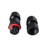 GloboStar® FAST-CONNECT 69919 Διπλός Ι Αδιάβροχος IP68 Σύνδεσμος Ταχείας Σύνδεσης & Διακλάδωσης Καλωδίων - 1 x Είσοδος & 1 x Έξοδος - Εσωτερική Διπλή Κλέμα με Συμβατή Διατομή Καλωδίων 2 x 0.5mm² έως 2 x 1.5mm² - 450V 16A Max - Φ2.5 x Υ9cm - Μαύρο - 5 Year
