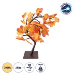 GloboStar® 71586 Διακοσμητικό Επιτραπέζιο Φωτιζόμενο Εύκαμπτο Mini Δέντρο USB με 24 LED 2W DC 5V Θερμό Λευκό 3000K Μ30 x Π30 x Υ41cm