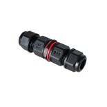 GloboStar® FAST-CONNECT 69919 Διπλός Ι Αδιάβροχος IP68 Σύνδεσμος Ταχείας Σύνδεσης & Διακλάδωσης Καλωδίων - 1 x Είσοδος & 1 x Έξοδος - Εσωτερική Διπλή Κλέμα με Συμβατή Διατομή Καλωδίων 2 x 0.5mm² έως 2 x 1.5mm² - 450V 16A Max - Φ2.5 x Υ9cm - Μαύρο - 5 Year
