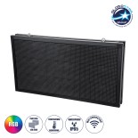 GloboStar® DISPLAY 90299 LED Scrolling Display 96x48cm - Κυλιόμενη Ψηφιακή Πινακίδα / Επιγραφή Διπλής Όψης P10 LED SMD AC 220-240V - Λειτουργία μέσω Wi-Fi με Εφαρμογή APP - Αισθήτηρας Θερμοκρασίας και Υγρασίας - Αδιάβροχο IP65 - Μ102 x Π11 x Υ54.5cm - RGB