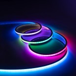 GLOBOSTAR® NEONIO 90753 Ψηφιακή Pixel Addressable Ταινία Neon Flex LED 14.4W/m 864lm/m 90° DC 12V Αδιάβροχο IP67 60 x SMD 5050 Chip/m 20 x Pixel/m Πολύχρωμο RGB Dimmable SPI/TTL Protocol IC SM16703P/WS2811/WS2812 - Μ1000 x Π1.4 x Υ1.4cm - Ρολό 10 Μέτρων -