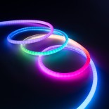 GLOBOSTAR® NEONIO 90756 Ψηφιακή Pixel Addressable Ταινία Neon Flex LED 14.4W/m 864lm/m 360° DC 12V Αδιάβροχο IP67 60 x SMD 5050 Chip/m 20 x Pixel/m Πολύχρωμο RGB Dimmable SPI/TTL Protocol IC SM16703P/WS2811/WS2812 - Μ1000 x Π2 x Υ2cm - Ρολό 10 Μέτρων - 2 