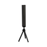 GloboStar® DIGICOLUMN 90761 Μοντέρνο Επιτραπέζιο Φωτιστικό Γραφείου WiFi Digital Pixel Rhythm Music Bar LED 8W 640lm 90° DC 5V με USB 2.0 & WiFi Mobile APP IP20 - Εναλλαγή Φωτισμού μέσω WiFi Εφαρμογής - Πολύχρωμο RGB - Dimmable - Μαύρο - Μ2.3 x Π2.5 x Υ19