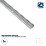 GloboStar® CON-NEONIO 90766-3M  Προφίλ Αλουμινίου 3 Μέτρων - Βάση Στήριξης για την NEONIO Digital Neon Flex LED 14.4W/m 12VDC με Π1.4 x Υ1.4cm - Ασημί - Μ300 x Π1.6 x Υ1.1cm