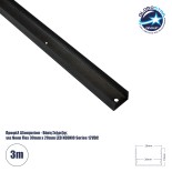 GloboStar® CON-NEONIO 90771-3M  Προφίλ Αλουμινίου 3 Μέτρων - Βάση Στήριξης για την NEONIO Digital Neon Flex LED 14.4W/m 12VDC με Π3 x Υ2cm - Μαύρο - Μ300 x Π2.9 x Υ1.9cm
