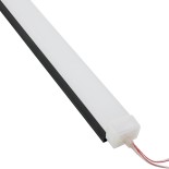 GloboStar® CON-NEONIO 90771-3M  Προφίλ Αλουμινίου 3 Μέτρων - Βάση Στήριξης για την NEONIO Digital Neon Flex LED 14.4W/m 12VDC με Π3 x Υ2cm - Μαύρο - Μ300 x Π2.9 x Υ1.9cm