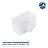 GloboStar® CON-NEONIO 90772 Τάπα Σιλικόνης Σύνδεσης & Τερματική για την NEONIO Digital Neon Flex LED 14.4W/m 12VDC με Π3 x Υ2cm - Διάφανη - Μ2.3 x Π3.2 x Υ2.3cm