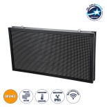 GloboStar® DISPLAY 90815 LED Scrolling Display 96x48cm - Κυλιόμενη Ψηφιακή Πινακίδα / Επιγραφή Διπλής Όψης P10 LED SMD AC 220-240V - Λειτουργία μέσω Wi-Fi με Εφαρμογή APP - Αισθήτηρας Θερμοκρασίας και Υγρασίας - Αδιάβροχο IP65 - Μ102 x Π11 x Υ54.5cm - Πορ