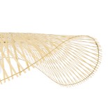GloboStar® MELEMELE 01842 Boho Κρεμαστό Φωτιστικό Πλέγμα Μονόφωτο 1 x E27 IP20 Μπεζ Ξύλο - Μ100 x Π100 x Υ12cm
