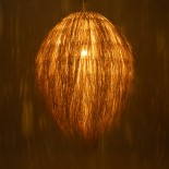 GLOBOSTAR® ARCHIPELAGO 01913 Boho Κρεμαστό Φωτιστικό Οροφής με Ντουί 1 x E27 AC 220-240V IP20 - Μπεζ - Μ80 x Π80 x Υ100cm