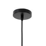 GloboStar® YOSHI 01929 Boho Κρεμαστό Φωτιστικό Φιγούρα Μονόφωτο 1 x E27 IP20 Μαύρο Ξύλο - Μ35 x Π35 x Υ60cm