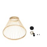 GLOBOSTAR® TYGEE 01930 Boho Κρεμαστό Φωτιστικό Οροφής με Ντουί 1 x E27 AC 220-240V IP20 - Μπεζ - Μ35 x Π35 x Υ22cm