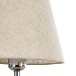 GloboStar® HASUMI 01956 Boho Επιτραπέζιο Φωτιστικό Πορτατίφ Μονόφωτο 1 x E27 AC220-240V IP20 - Φ23 x Υ40cm - Μπεζ Ξύλινο Ρατάν Πλέγμα με Μπεζ Καπέλο - 5 Χρόνια Εγγύηση