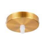 GloboStar® DIY 77503 Επιτοίχια Στρογγυλή Ροζέτα - Βάση Φωτιστικού - Φ10 x Υ2cm - Χρυσό - Μεταλλικό - 5 Χρόνια Εγγύηση