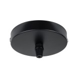 GloboStar® DIY 77501 Επιτοίχια Στρογγυλή Ροζέτα - Βάση Φωτιστικού - Φ10 x Υ2cm - Μαύρο - Μεταλλικό - 5 Χρόνια Εγγύηση