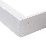 GloboStar® 60220 Πλαίσιο Στήριξης PVC Επιτοίχιας Τοποθέτησης για LED Panel 60x60cm - Λευκό