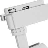 GloboStar® LUGANO 60807 Μονοφασικό Φωτιστικό Σποτ Ράγας LED 20W 2500lm 36° Acrylic HQ LENS AC 220-240V IP20 Φ6.5 x Υ22cm Φυσικό Λευκό 4500K -  EUROTRACK® System 1L+1N - Λευκό - Bridgelux Chip - TÜV Certified Driver - 5 Χρόνια Εγγύηση