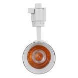 GloboStar® LUGANO 60808 Μονοφασικό Φωτιστικό Σποτ Ράγας LED 20W 2400lm 36° Acrylic HQ LENS AC 220-240V IP20 Φ6.5 x Υ22cm Θερμό Λευκό 2700K -  EUROTRACK® System 1L+1N - Λευκό - Bridgelux Chip - TÜV Certified Driver - 5 Χρόνια Εγγύηση