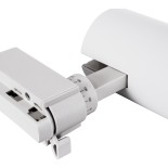 GloboStar® LUGANO 60808 Μονοφασικό Φωτιστικό Σποτ Ράγας LED 20W 2400lm 36° Acrylic HQ LENS AC 220-240V IP20 Φ6.5 x Υ22cm Θερμό Λευκό 2700K -  EUROTRACK® System 1L+1N - Λευκό - Bridgelux Chip - TÜV Certified Driver - 5 Χρόνια Εγγύηση