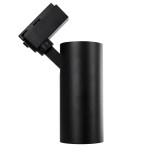 GloboStar® LUGANO 60815 Μονοφασικό Φωτιστικό Σποτ Ράγας LED 30W 3900lm 36° Acrylic HQ LENS AC 220-240V IP20 Φ7.5 x Υ22.7cm Ψυχρό Λευκό 6000K -  EUROTRACK® System 1L+1N - Μαύρο - Bridgelux Chip - TÜV Certified Driver - 5 Χρόνια Εγγύηση