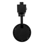 GloboStar® LUGANO 60815 Μονοφασικό Φωτιστικό Σποτ Ράγας LED 30W 3900lm 36° Acrylic HQ LENS AC 220-240V IP20 Φ7.5 x Υ22.7cm Ψυχρό Λευκό 6000K -  EUROTRACK® System 1L+1N - Μαύρο - Bridgelux Chip - TÜV Certified Driver - 5 Χρόνια Εγγύηση