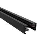 GloboStar® 2L-EUROTRACK 60901 Μονοφασική Ράγα 2 Καλωδίων για Σποτ Ράγας LED AC 220-240V IP20 Μ100 x Π3.4 x Υ2cm - EUROTRACK® System 1L+1N - Αλουμίνιο - Μαύρο - 1 Μέτρο - 5 Χρόνια Εγγύηση
