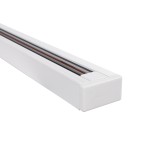 GloboStar® 2L-EUROTRACK 60902 Μονοφασική Ράγα 2 Καλωδίων για Σποτ Ράγας LED AC 220-240V IP20 Μ100 x Π3.4 x Υ2cm - EUROTRACK® System 1L+1N - Αλουμίνιο - Λευκό - 1 Μέτρο - 5 Χρόνια Εγγύηση
