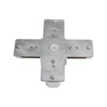 GloboStar® 2L-EUROTRACK 60910 Αντάπτορας +(Σταυρός) - Μονοφασικός 2 Καλωδίων για όλες τις Ράγες EUROTRACK AC 220-240V IP20 Μ10.7 x Π10.7 x Υ1.5cm - EUROTRACK® System 1L+1N - Θερμοπλαστικό - Λευκό - 5 Χρόνια Εγγύηση