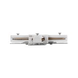 GloboStar® 2L-EUROTRACK 60910 Αντάπτορας +(Σταυρός) - Μονοφασικός 2 Καλωδίων για όλες τις Ράγες EUROTRACK AC 220-240V IP20 Μ10.7 x Π10.7 x Υ1.5cm - EUROTRACK® System 1L+1N - Θερμοπλαστικό - Λευκό - 5 Χρόνια Εγγύηση