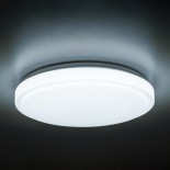 GloboStar® EMERGANO 60992 Πλαφονιέρα Οροφής LED 30W 3000lm 120° AC 220-240V με Ενσωματωμένο Σύστημα Emergency Li-ion 3450mAh/12.8Wh με Αυτονομία έως 3hrs - Αδιάβροχη IP54 Φ38 x Υ5.3cm Ψυχρό Λευκό 6000K - Λευκό - Bridgelux Chips - 3 Years Warranty
