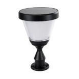GLOBOSTAR® ARVENT 90534 Φωτιστικό Κολωνάκι Κήπου LED 10W 500lm 120° με Ενσωματωμένο Φωτοβολταϊκό Panel 6V 2W & Επαναφορτιζόμενη Μπαταρία Li-ion 3.2V 8000mAh με Αισθητήρα Ημέρας-Νύχτας Αδιάβροχο IP65 Ψυχρό Λευκό 6000K - Γκρι Ανθρακί - Μ24 x Π24 x Υ36cm - 2