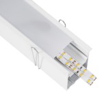 GloboStar® RECESS-PROFILE 70833-1M Προφίλ Αλουμινίου - Βάση & Ψύκτρα Ταινίας LED με Λευκό Γαλακτερό Κάλυμμα - Χωνευτή Χρήση - Πατητό Κάλυμμα - Λευκό - 1 Μέτρο - Μ100 x Π7.5 x Υ7cm