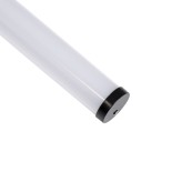GLOBOSTAR® ALP-ROUND TUBIT 70854-1M Επιφανειακό & Κρεμαστό Προφίλ Αλουμινίου με Λευκό Γαλακτερό Πατητό Κάλυμμα για Ταινίες LED IP20 - Μαύρο & Λευκό - Μ100 x Π3 x Υ3cm