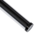 GLOBOSTAR® ALP-ROUND TUBIT 70854-1M Επιφανειακό & Κρεμαστό Προφίλ Αλουμινίου με Λευκό Γαλακτερό Πατητό Κάλυμμα για Ταινίες LED IP20 - Μαύρο & Λευκό - Μ100 x Π3 x Υ3cm