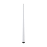 GLOBOSTAR® ALP-ROUND TUBIT 70854-1M Επιφανειακό & Κρεμαστό Προφίλ Αλουμινίου με Λευκό Γαλακτερό Πατητό Κάλυμμα για Ταινίες LED IP20 - Μαύρο & Λευκό - Μ100 x Π3 x Υ3cm