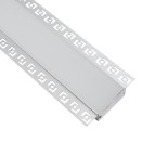 GloboStar® PLASTERBOARD-PROFILE 70862-3M Προφίλ Αλουμινίου - Βάση & Ψύκτρα Ταινίας LED με Λευκό Γαλακτερό Κάλυμμα - Χωνευτή Χρήση σε Γυψοσανίδα - Trimless - Πατητό Κάλυμμα - Ασημί - 3 Μέτρα - Πακέτο 5 Τεμαχίων - Μ300 x Π8.8 x Υ2cm