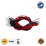 GloboStar® DIODE-LED 73731 Low Power Diode LED - Χαμηλής Ισχύος Δίοδος LED 0.3W DC 12V Θερμό Λευκό 2700K - Συσκευασία 10 Τεμαχίων - Dimmable - Φ0.5 x Υ1cm - 2 Χρόνια Εγγύηση
