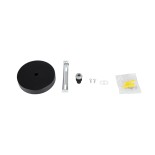 GloboStar® DIY 77501 Επιτοίχια Στρογγυλή Ροζέτα - Βάση Φωτιστικού - Φ10 x Υ2cm - Μαύρο - Μεταλλικό - 5 Χρόνια Εγγύηση
