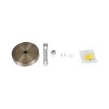 GloboStar® DIY 77505 Επιτοίχια Στρογγυλή Ροζέτα - Βάση Φωτιστικού - Φ10 x Υ2cm - Αντικέ Μπρονζέ - Μεταλλικό - 5 Χρόνια Εγγύηση