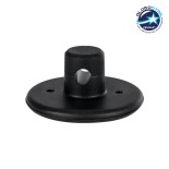 GloboStar® DIY 77560 Επιτοίχιο Εξάρτημα Στήριξης Καλωδίου Φωτιστικού - Φ4.5 x Υ2cm - Μαύρο - Σιλικόνης - 5 Χρόνια Εγγύηση