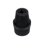 GloboStar® DIY 77564 Επιτοίχιος Στυπιοθλίπτης - Στήριγμα Καλωδίου Φωτιστικού - Φ1.6 x Υ2.3cm - Μαύρο - Πλαστικό - 5 Χρόνια Εγγύηση