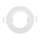 GloboStar® DELTA 77807 Χωνευτό Στρόγγυλο Σποτ Οροφής για Λάμπα MR16 με Βάση GU5.3 ή GU10 - IP20 - Μεταλλικό - Φ83 x Υ31mm - Λευκό - 5 Χρόνια Εγγύηση