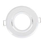 GloboStar® DELTA 77814 Χωνευτό Κινούμενο Στρόγγυλο Σποτ Οροφής για Λάμπα MR16 με Βάση GU5.3 ή GU10 - IP20 - Μεταλλικό - Φ92 x Υ28mm - Λευκό - 5 Χρόνια Εγγύηση