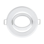 GloboStar® DELTA 77814 Χωνευτό Κινούμενο Στρόγγυλο Σποτ Οροφής για Λάμπα MR16 με Βάση GU5.3 ή GU10 - IP20 - Μεταλλικό - Φ92 x Υ28mm - Λευκό - 5 Χρόνια Εγγύηση