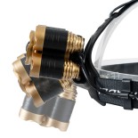 GloboStar® 79060 Φορητός Φακός Κεφαλής LED CREE 30W με Επαναφορτιζόμενη Μπαταρία 5200mAh & Καλώδιο Φόρτισης USB - Ψυχρό Λευκό 6000K - Μ8.5 x Π5.5 x Υ5cm