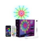 GloboStar® DIGIFRWORKS 90339 Σετ Ψηφιακής LED RGB Ταινίας 5 Μέτρων με Ψηφιακό Controller με WiFi Smart APP & Ασύρματο Χειριστήριο RF 2.4Ghz - LED SMD 5050 50W/Σετ 156LED/Σετ 156PIXEL/Σετ 3000lm/Σετ 120° DC 5V με USB 2.0 IP20 Πολύχρωμο RGB - Dimmable - Μ20