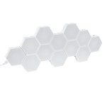 GloboStar® DIGIOCTA 90449 Σετ 12 Ψηφιακων LED RGB Φωτιστικών Κυψελών με Ψηφιακό Controller με WiFi Smart APP & Ασύρματο Χειριστήριο RF 2.4Ghz - LED SMD 5050 18W/Σετ 168PIXEL/Σετ 1440lm/Σετ 120° DC 5V με USB 2.0 IP20 Πολύχρωμο RGB - Dimmable - Μ10.5 x Π10.